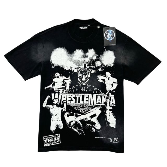 Hellstar WrestleMania portrait poster print washed  Version Tee