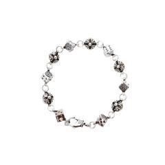 28180803 Dice Cross Flower Patchwork Bracelet