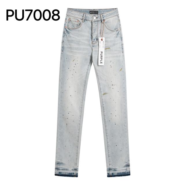 Purple Burnished White Splash Jeans