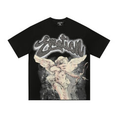Mixed Emotion Front and back rhinestone angel print Tee
