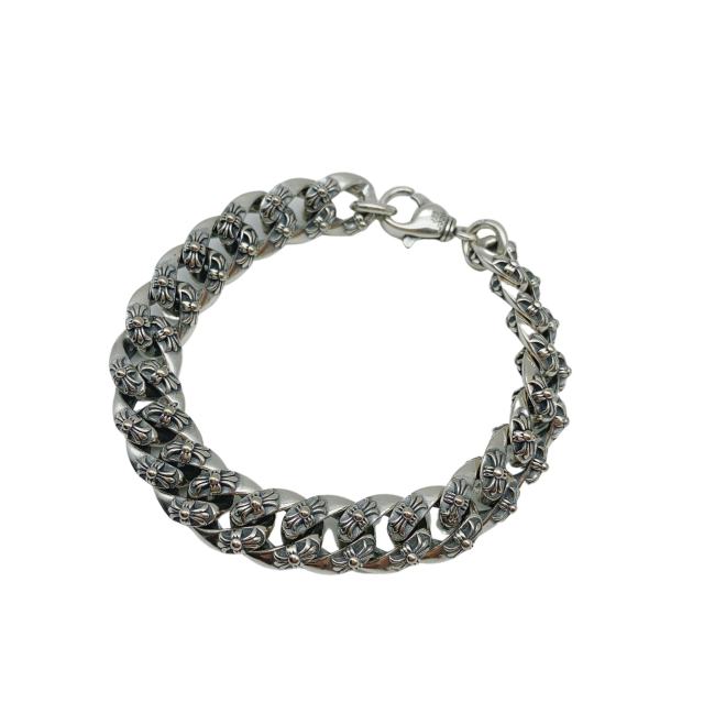 Cross Engraved Lobster Clasp Bracelet