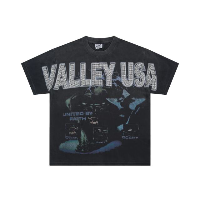 Vale Forever Beast Burned diamond Print Washed Version Tee