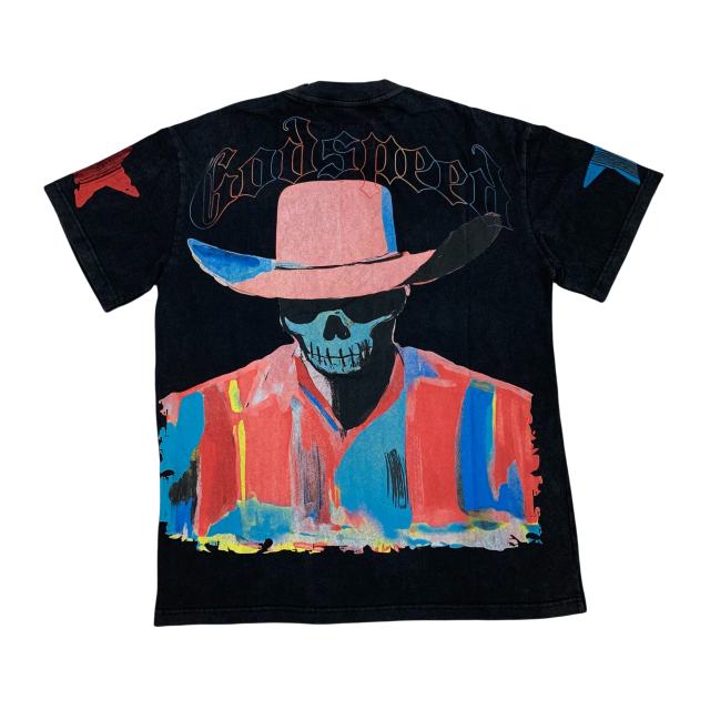 Godspeed Pastel Cowboy Letter Print Tee 2 colors