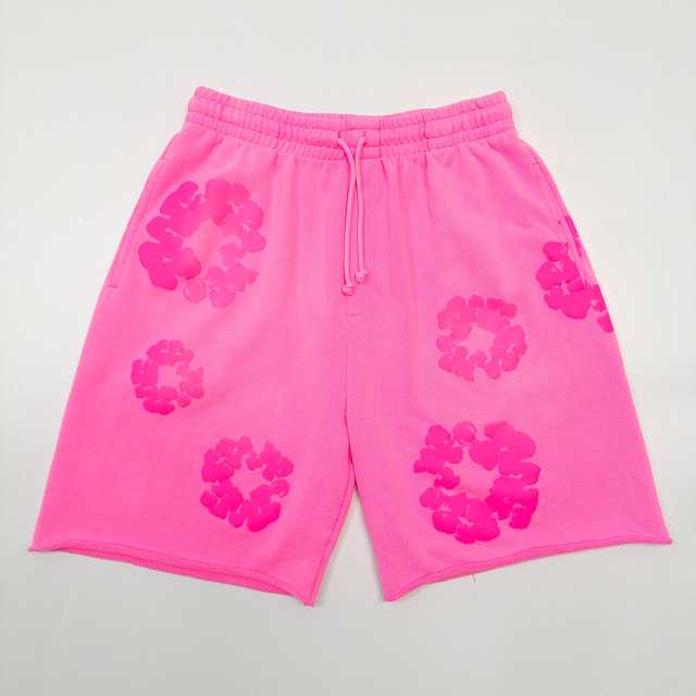 1:1 quality version 28219070 Kapok Fluorescence Powder Printed Hoodie & Short Set