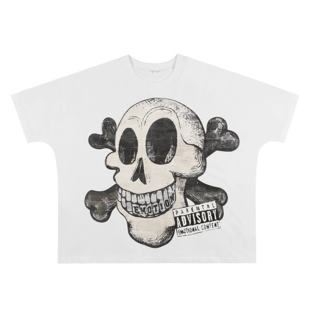 28214424 Pirate Skull and Bones Print Tee