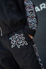 28216326 Embroidered Logo Colorful Rhinestone  Nylon Jacket & Pants Set