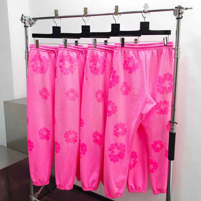1:1 quality version 28219069 Kapok Fluorescence Powder Printed Sweatpants