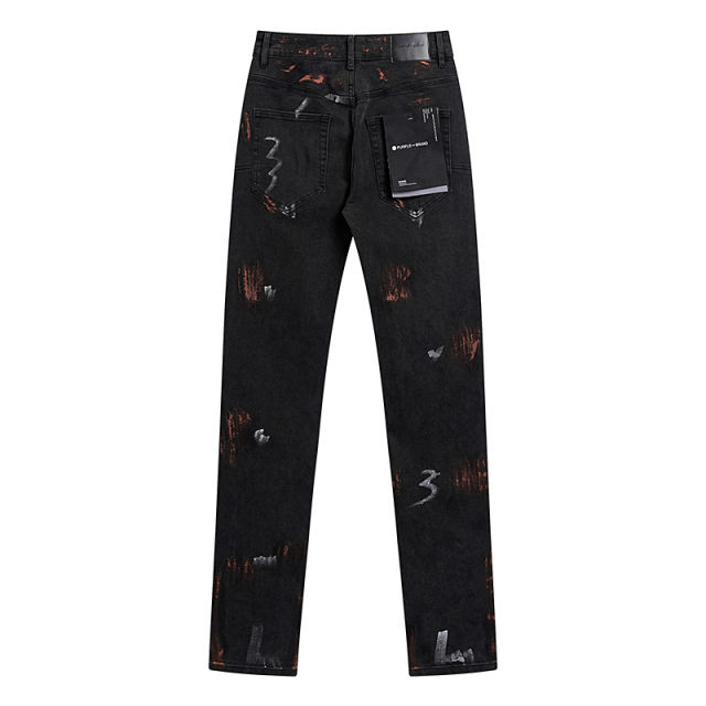 28216335 Red Graffiti Slim-fit Ankle-length Jeans