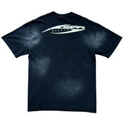 28214421 Distressed H Letter Logo Print Washed Version Tee & Shorts Set