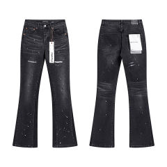 28216333 White Star Dot Bell-bottom Jeans