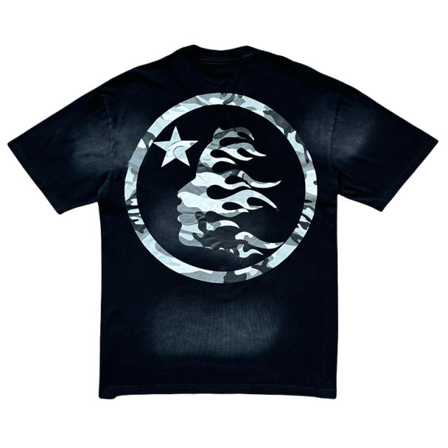 28214412 Camouflage Logo Washed Version Tee & Shorts Set