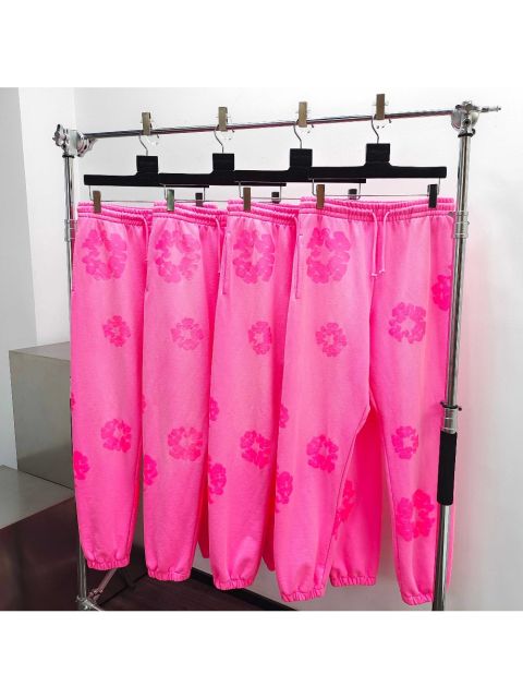 1:1 quality version 28219069 Kapok Fluorescence Powder Printed Sweatpants