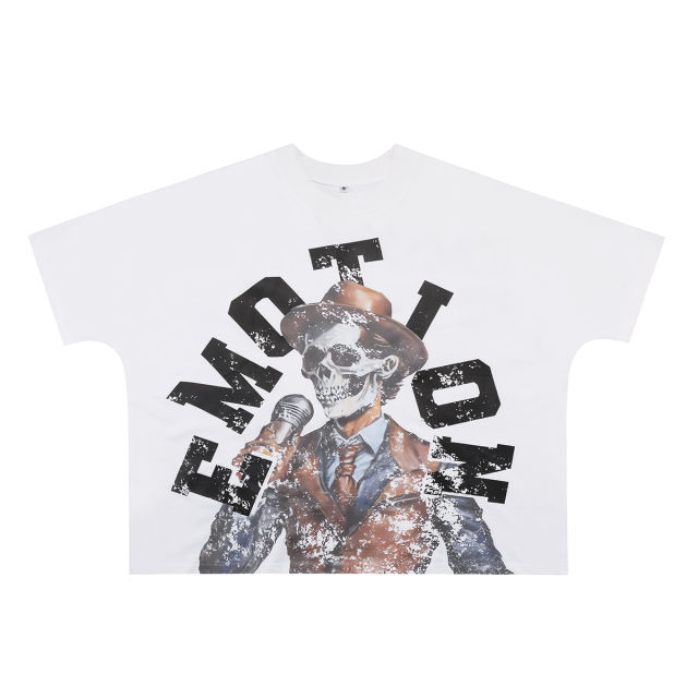 28216339 Skeleton Singing Print Tee