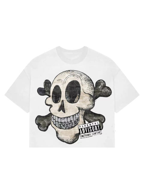28214424 Pirate Skull and Bones Print Tee