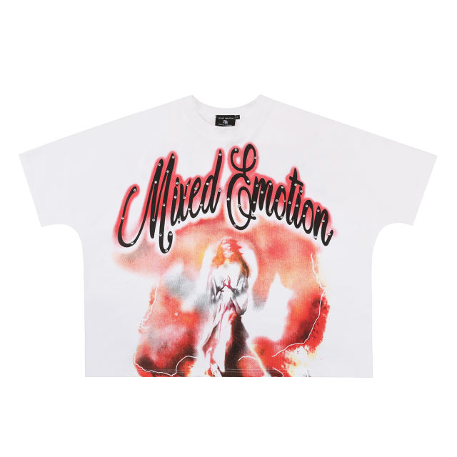 28220006 Front & Back Diamond Inkjet Print Tee 2 colors