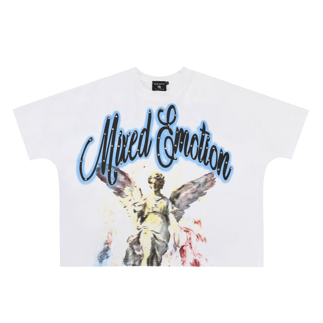 28220006 Front & Back Diamond Inkjet Print Tee 2 colors