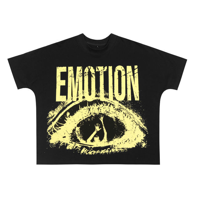 28210658 Yellow Letter Eyes Redemption Print Tee