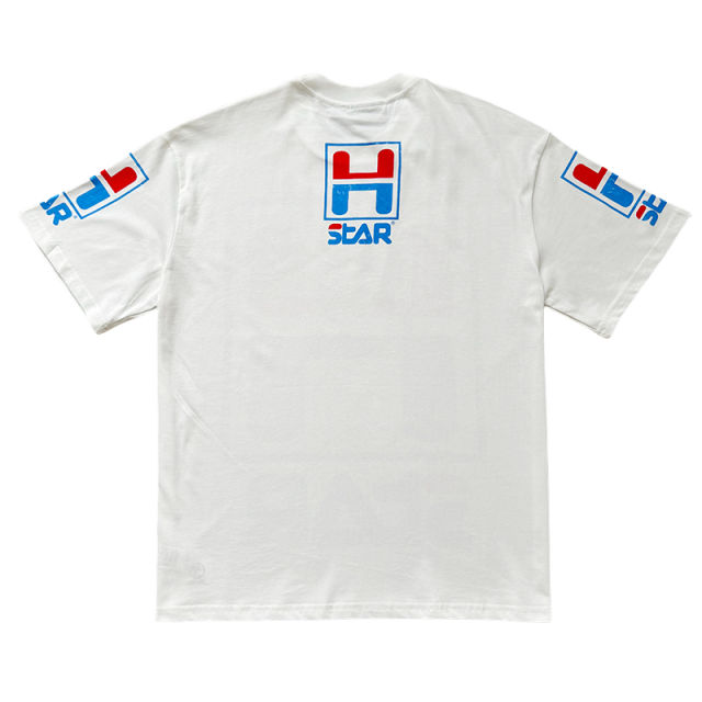 28218889 Red and Blue Letter Logo Print Tee