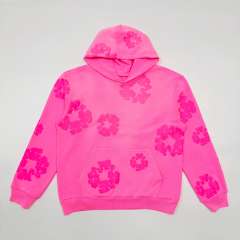 1:1 quality version 28219070 Kapok Fluorescence Powder Printed Hoodie & Short Set