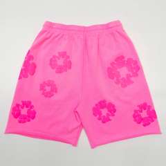 1:1 quality version 28219070 Kapok Fluorescence Powder Printed Hoodie & Short Set