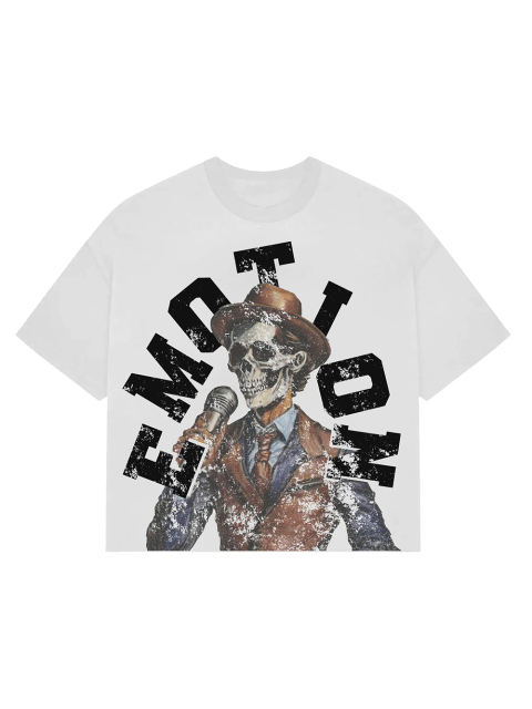 28216339 Skeleton Singing Print Tee