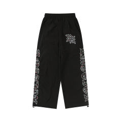 28216326 Embroidered Logo Colorful Rhinestone  Nylon Jacket & Pants Set