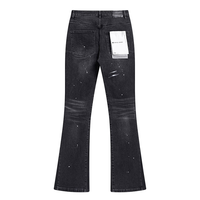 28216333 White Star Dot Bell-bottom Jeans