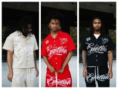 28206908 Embroidered Logo Waffle Shirt & Shorts Set