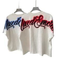 28220006 Front & Back Diamond Inkjet Print Tee 2 colors