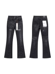 28216333 White Star Dot Bell-bottom Jeans