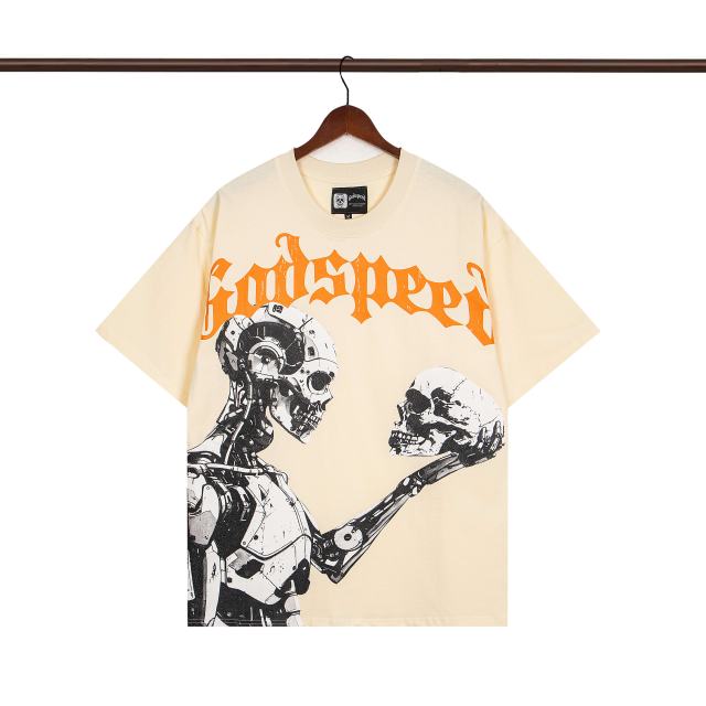 Godspeed Robot skull Printed Washed Tee 2 colors