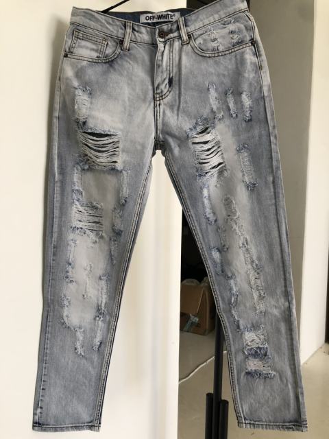 [Special Offer] Off White Rose Embroidered Jeans - 30