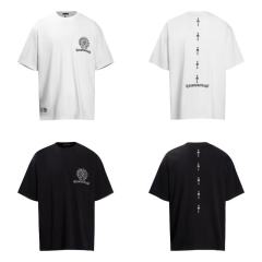 Chr0me Hearts Distressed Cross T-Shirts (Black/White)