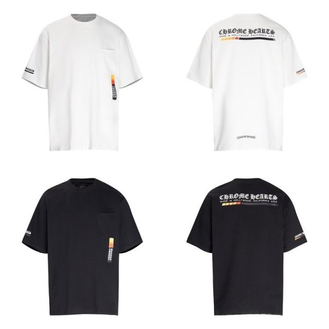 Chr0me Hearts Distressed Cross T-Shirts (Black/White)