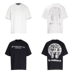 Chr0me Hearts Distressed Cross T-Shirts (Black/White)