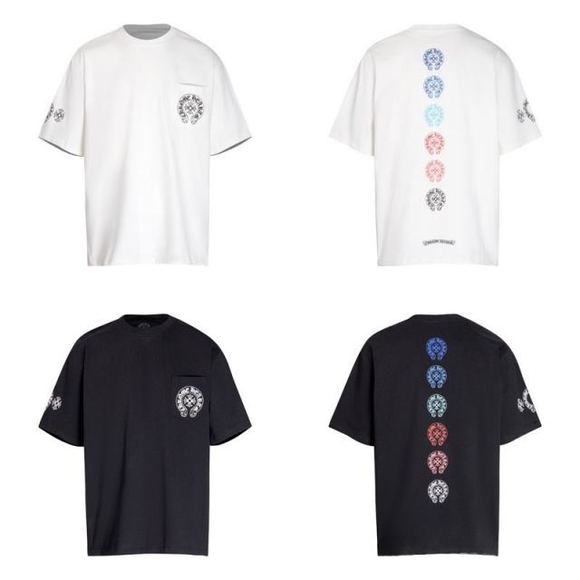 Chr0me Hearts Distressed Cross T-Shirts (Black/White)