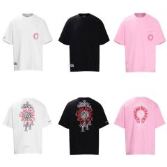 Chr0me Hearts Colorful Logo T-Shirts Black White