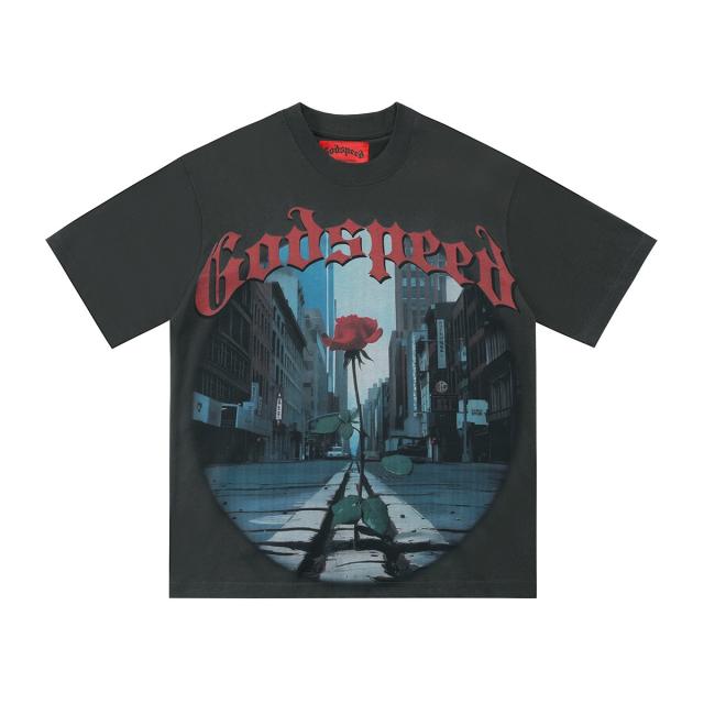 Godspeed Skull Shark Print Tee