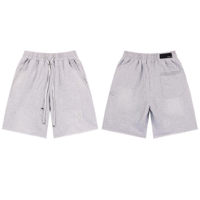 Amir* Embroidery Shorts Black White