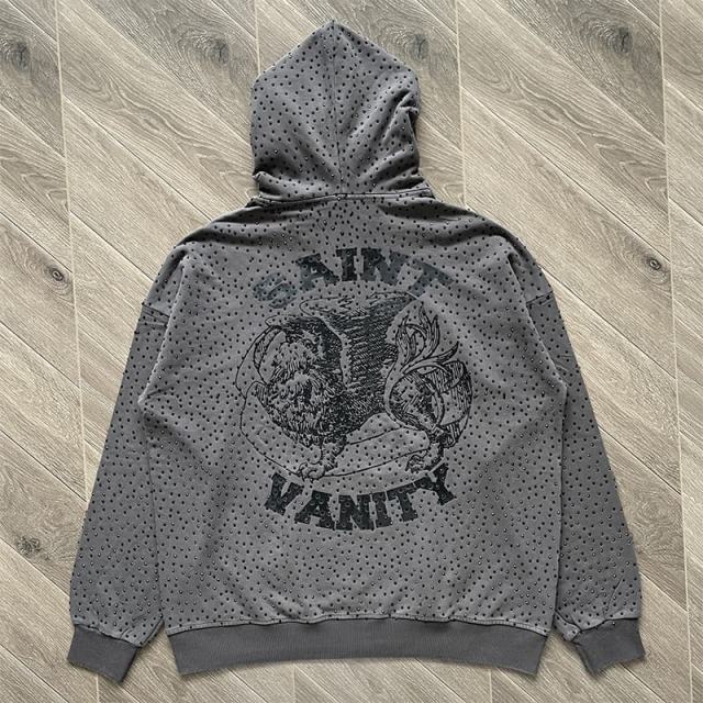 1:1 Top Quality Saint Vanity Rhinestone Hoodie