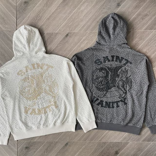 1:1 Top Quality Saint Vanity Rhinestone Hoodie