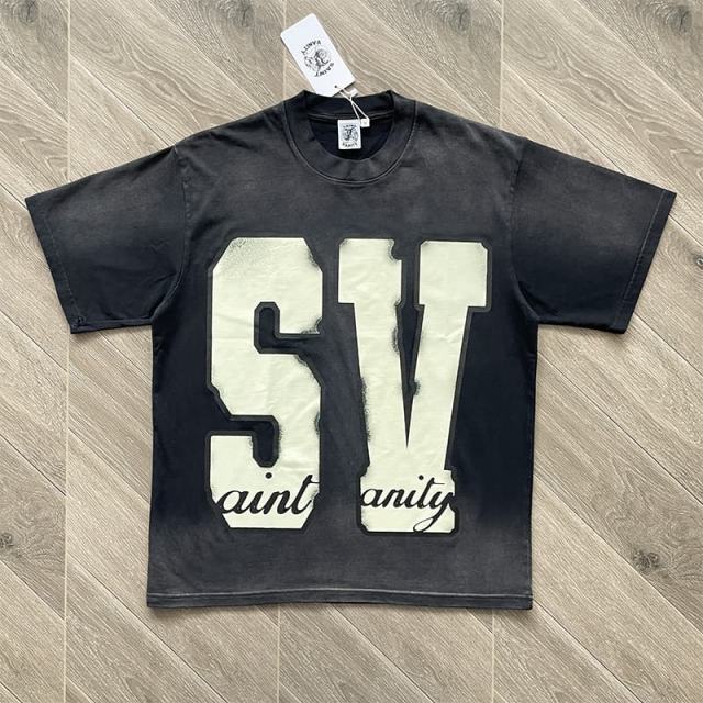 1:1 Top Quality Saint Vanity Distressed T-Shirt
