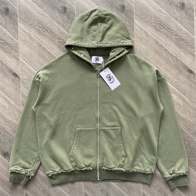 1:1 Top Quality Saint Vanity VAIN Hoodie Pants Khaki Green