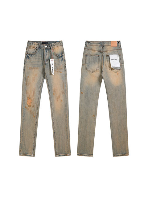 Purple Vintage Aged and Rubbed Jeans