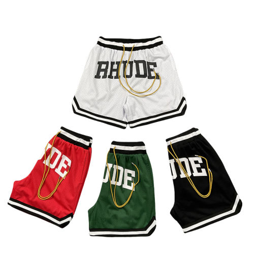 Rhude Color-blocking letter print breathable shorts 4 colors