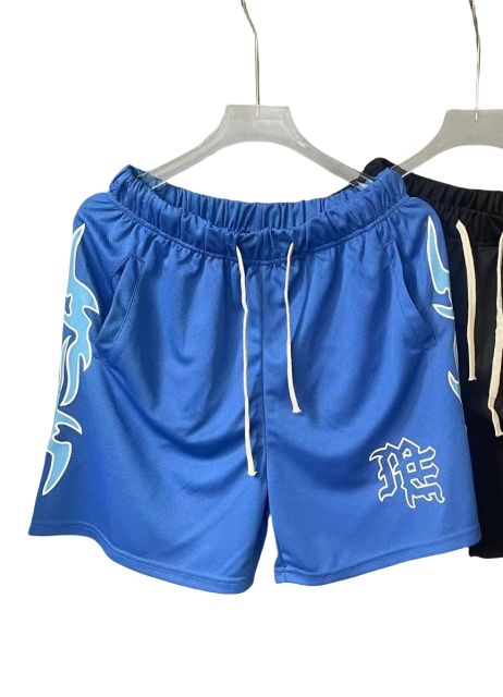 Mixed Emotion Lightning Logo letter printed breathable shorts 2 colors