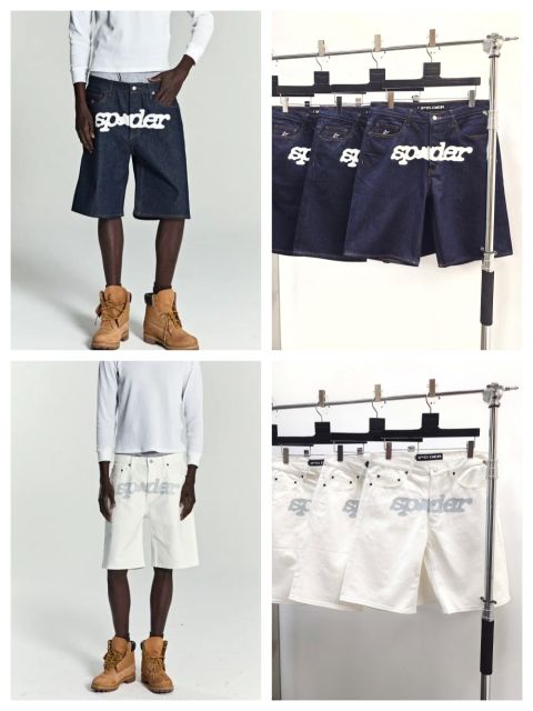 1:1 quality version LOGO Printed V3 Denim Shorts 2 colors