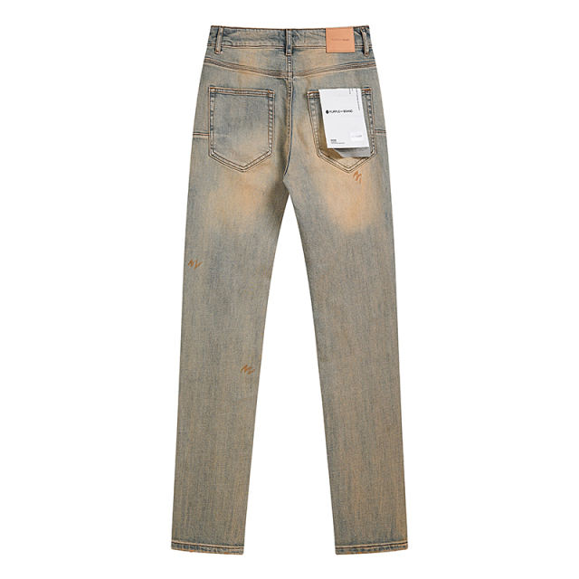 Purple Vintage Aged and Rubbed Jeans