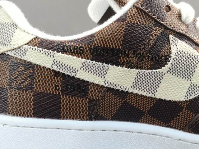 AIR FΟRCE 1 x LOUlS VUlTTON BROWN/WHITE