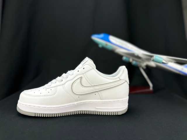 AIR FΟRCE 1 Double Swoosh White/Grey